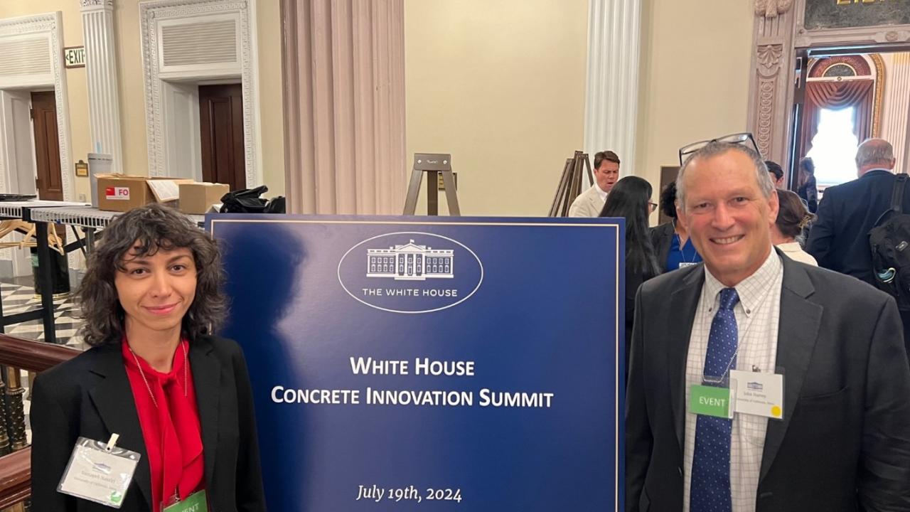 Prof's Nassiri and Harvey at the White House Concrete Innovation Summit